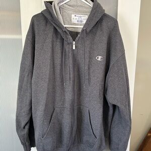 Champion Eco Men’s Gray Hoodie Zip-up Jacket Sz 2XL